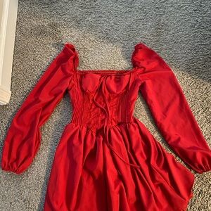 Red Off-Shoulder Dress